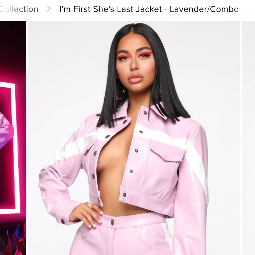 I'm First She's Last Faux Leather Jacket